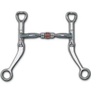 Myler Flat Shank with Sweet Iron Comfort Snaffle with Copper Roller MB 03