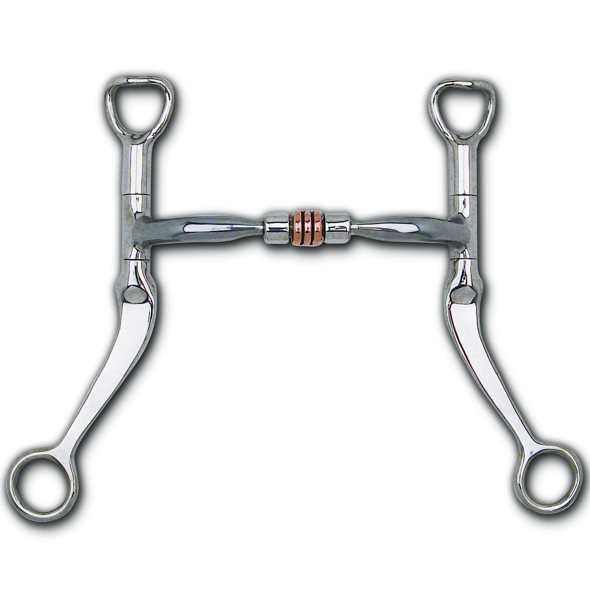 Myler Flat Shank with Sweet Iron Comfort Snaffle with Copper Roller MB 03