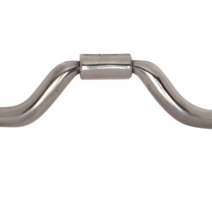 Myler Eggbutt with Hooks with Stainless Steel Ported Barrel MB 33