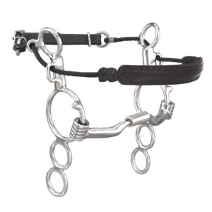 Myler 3-Ring Combination Bit - 6" Shank with Sweet Iron Low Port Comfort Snaffle MB 04