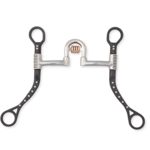 Myler MBB Black Flat Shank with Sweet Iron Correctional High Port MB 27HP w/Cricket