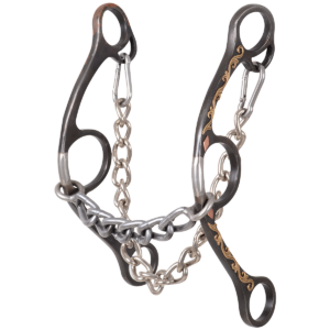 Sherry Cervi Diamond Long Shank Browned Iron chain