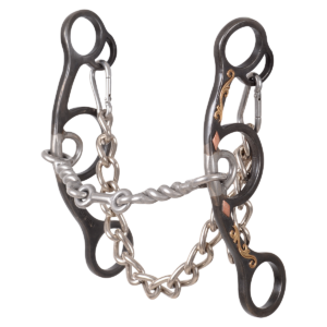 Sherry Cervi Diamond Short Shank II Browned Iron Twisted wire dogbone