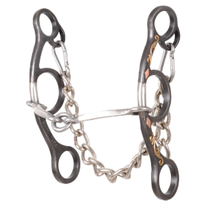 Sherry Cervi Short Shank Browned Iron Square Mouthpiece Bit with Lifesaver