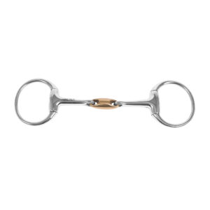 DOUBLE JOINTED WITH OVAL LINK EGGBUTT SNAFFLE 5 1/4" 16mm