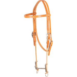 Loomis Browband Headstall and Draw Gag Bit with Twisted Wire Mouthpiece