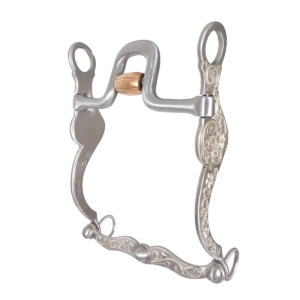 Les Vogt Cowhorse Collection Versatility Shank Bit with 2" Flat Port Roller