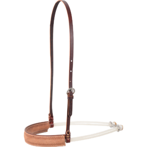 Martin Saddlery Double Rope Noseband with Runnin S Tooling, Natural