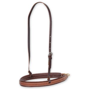 Martin Saddlery Stitched Harness Noseband with Latigo Liner, Natural