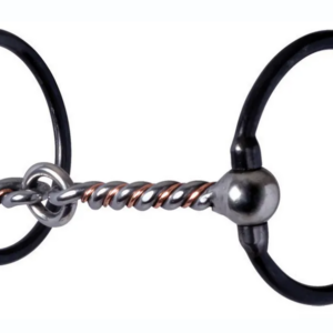 Black Tie Dee Ring Bit with Lifesaver and Twisted Copper Mouthpiece