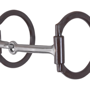 D Ring Brown Iron Snaffle Bit